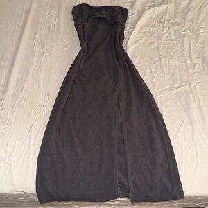Lulu's Charcoal Strapless Gown